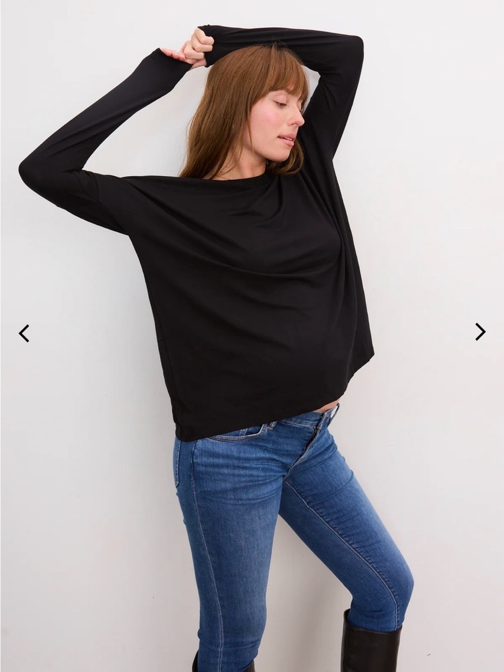 Hatch Black Long Sleeve Women’s Top